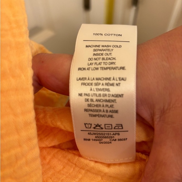 JOE'S JEANS Gauze Flutter Sleeve Top Apricot NEW - Picture 8 of 11